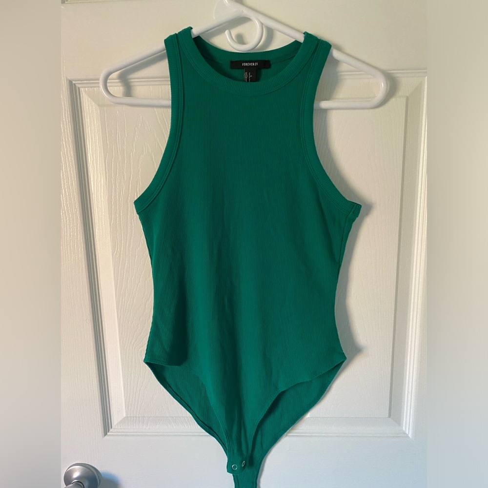 Green forever 21 tank top body suit